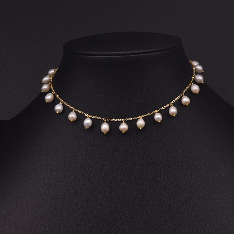 Freshwater Pearl Choker Necklace - Sireli - Akuna Pearls