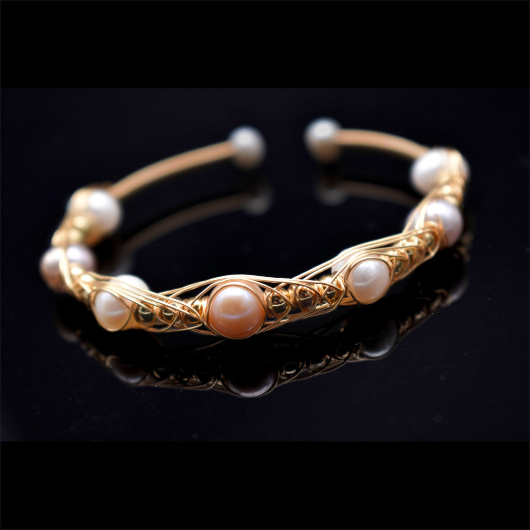 Freshwater Pearl Bangle - Crown - Akuna Pearls