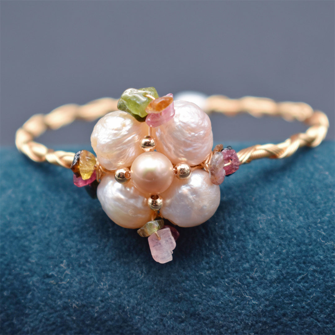 Freshwater Pearl Bangle - Hanako - Akuna Pearls