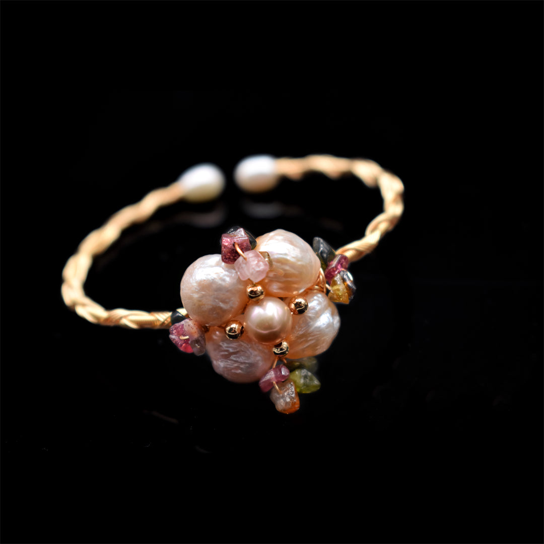 Freshwater Pearl Bangle - Hanako - Akuna Pearls