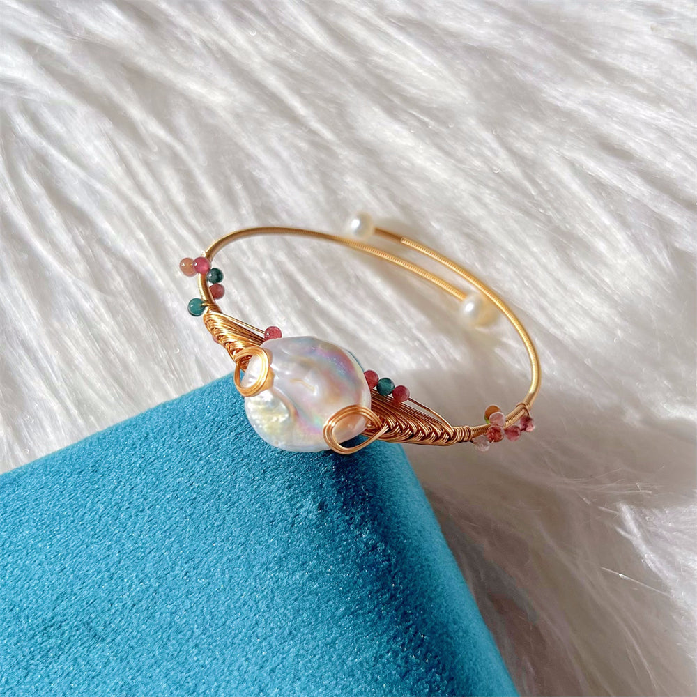 Pink Freshwater Pearl Cluster Bracelet. Chunky Bridal Bracelet. Statement  Pearl Wedding Bracelet. Dust… | Pink pearl bracelet, Bridal bracelet pearl,  Bridal jewelry