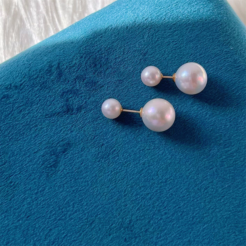 Freshwater Pearl Stud Earrings - You &amp; Me - Akuna Pearls