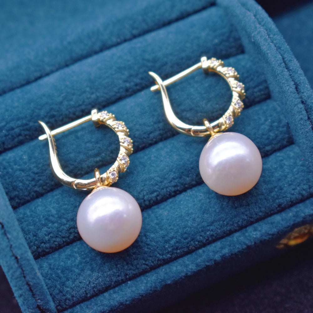 Freshwater Pearl Hoop Earrings - Matilda - Akuna Pearls