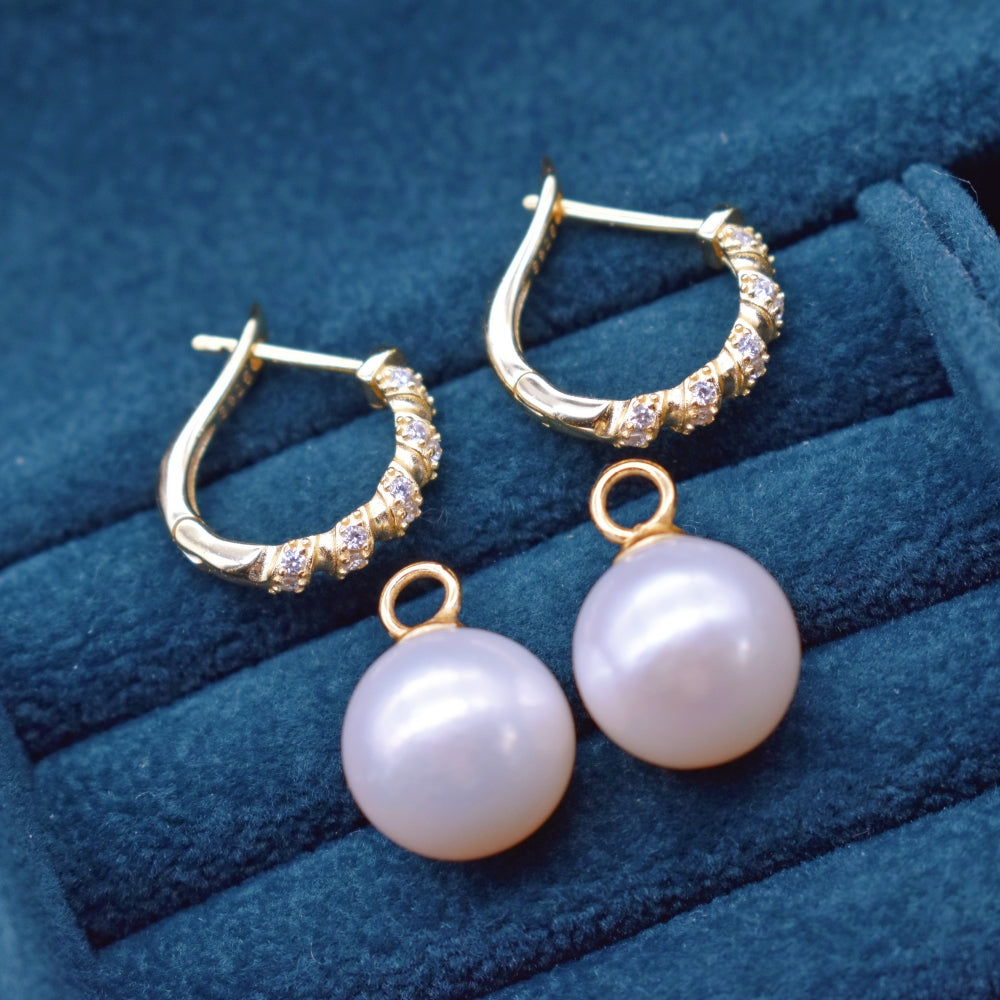 Freshwater Pearl Hoop Earrings - Matilda - Akuna Pearls