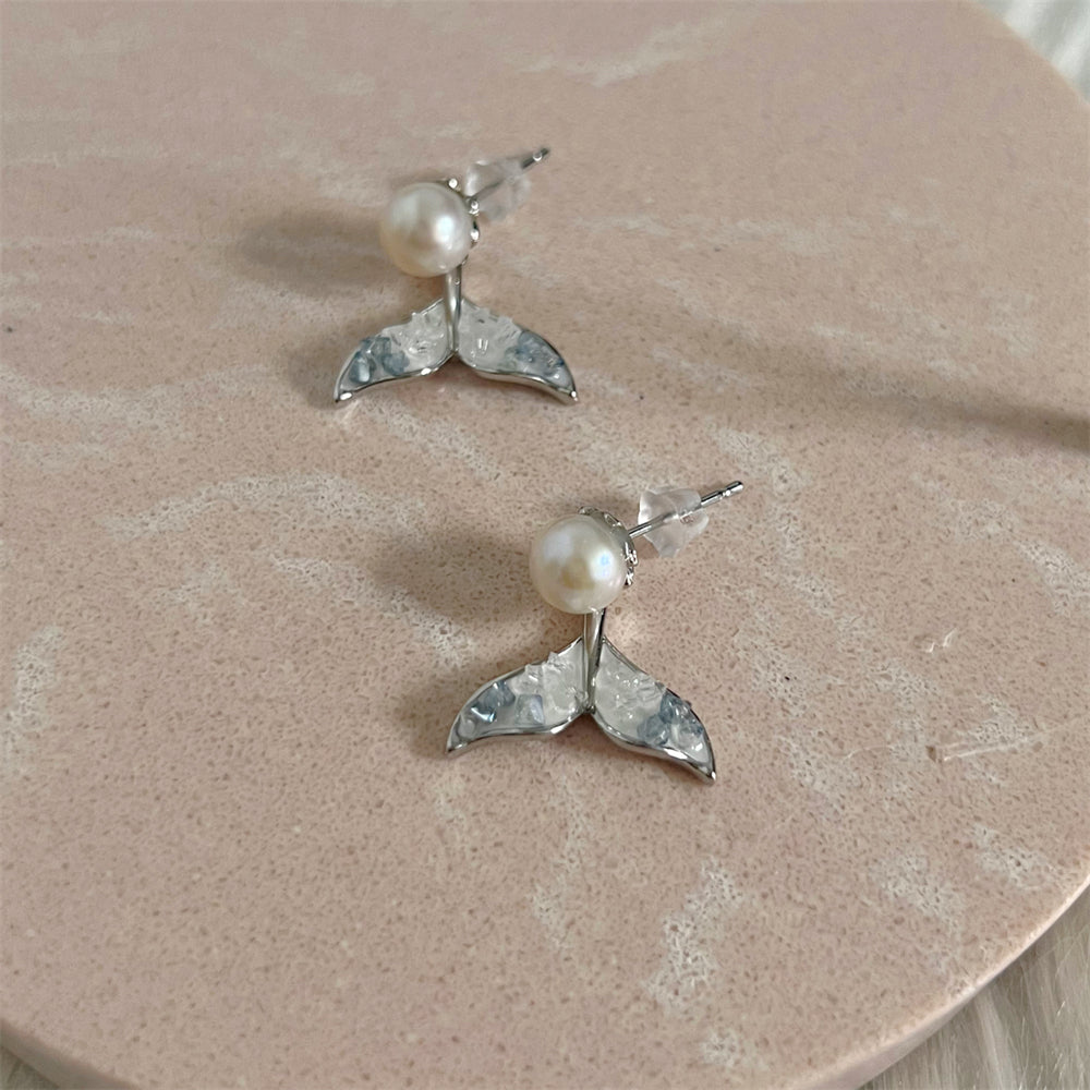 Freshwater Pearl Necklace and Earrings Gift Set - Blue Whale Tale - Akuna Pearls