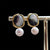 Freshwater Pearl Stud Earrings - Black Shell - Akuna Pearls