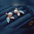 Freshwater Pearl Stud Earrings - Blue Leaf - Akuna Pearls