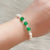 Freshwater Pearl Bracelet - Green Agate - Akuna Pearls