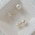 Shell Pearl Front & Back Double Pearl Earrings - Dua - Akuna Pearls