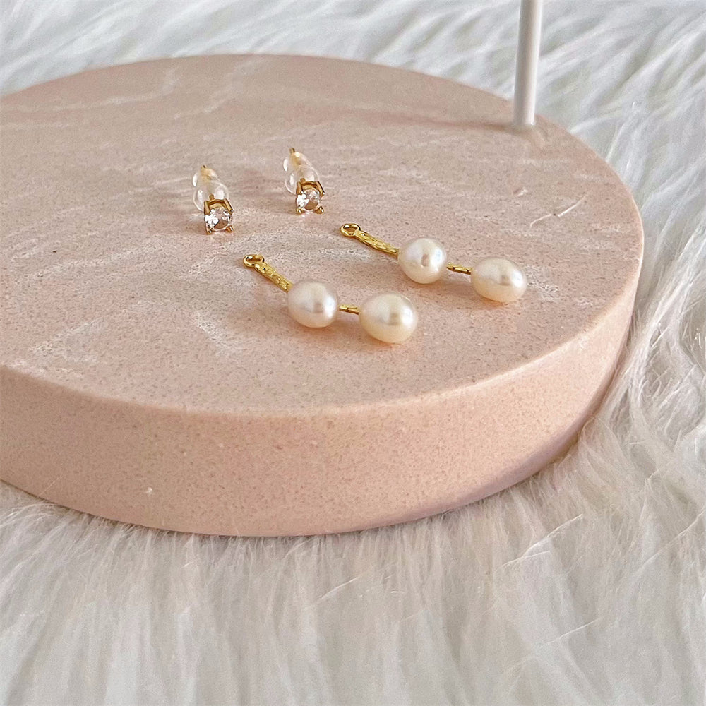 Freshwater Pearl Jacket Earrings - Kassia - Akuna Pearls