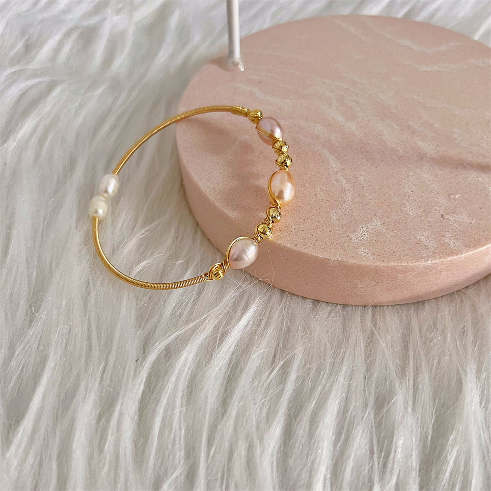 Freshwater Pearl Bangle - Sigal - Akuna Pearls