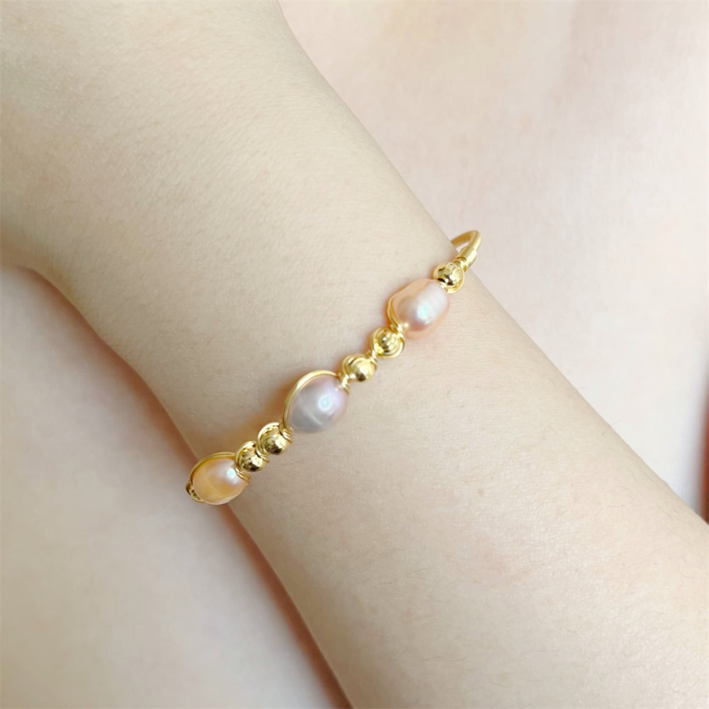 Freshwater Pearl Bangle - Sigal - Akuna Pearls