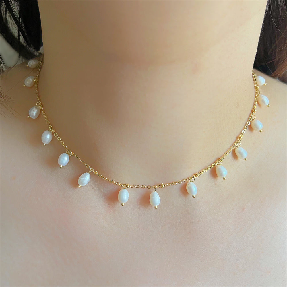 Freshwater Pearl Choker Necklace - Sireli - Akuna Pearls