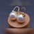 Shell Pearl Huggie Earrings - Lisa - Akuna Pearls