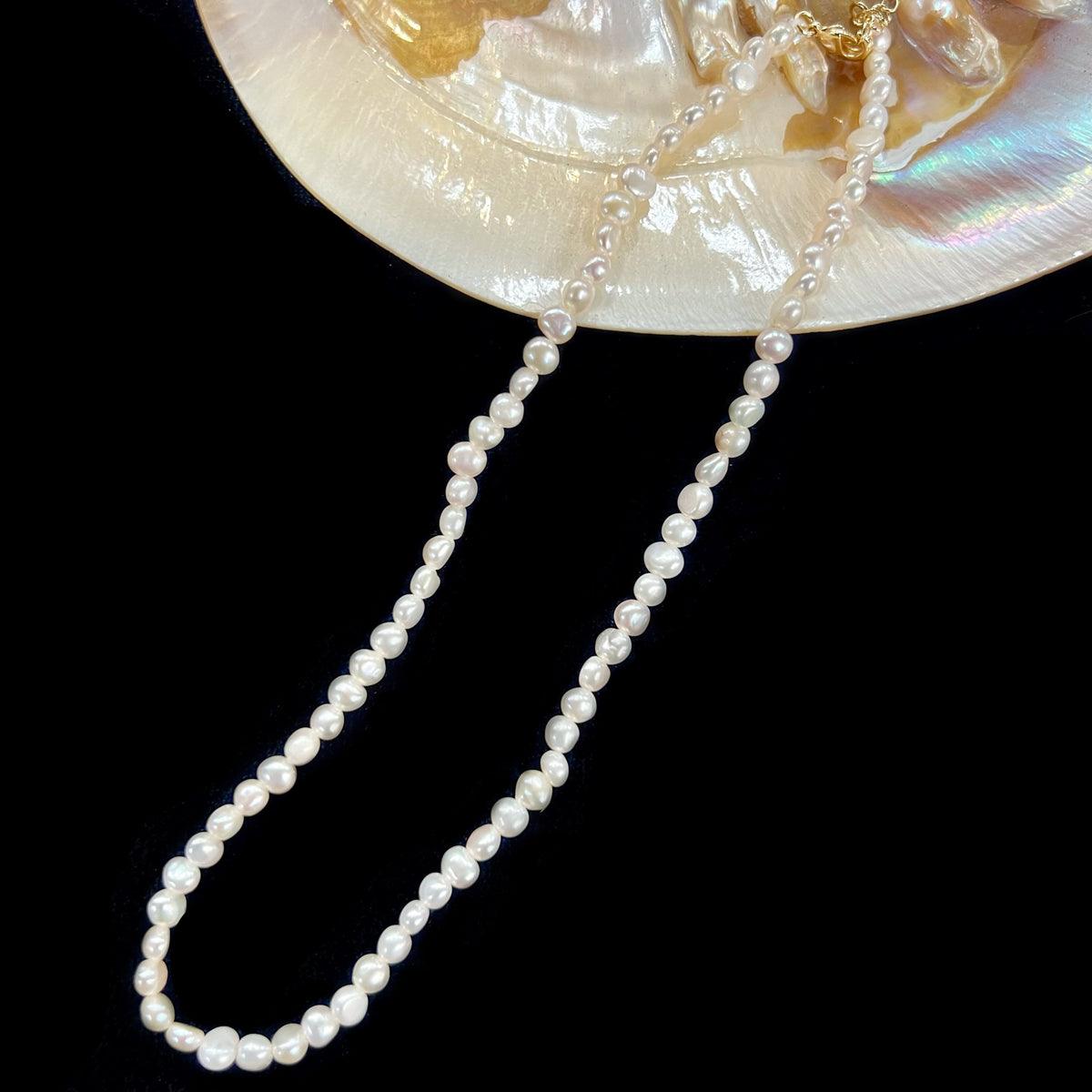 Classic Baroque Baby Pearl Necklace - Emilia - Akuna Pearls