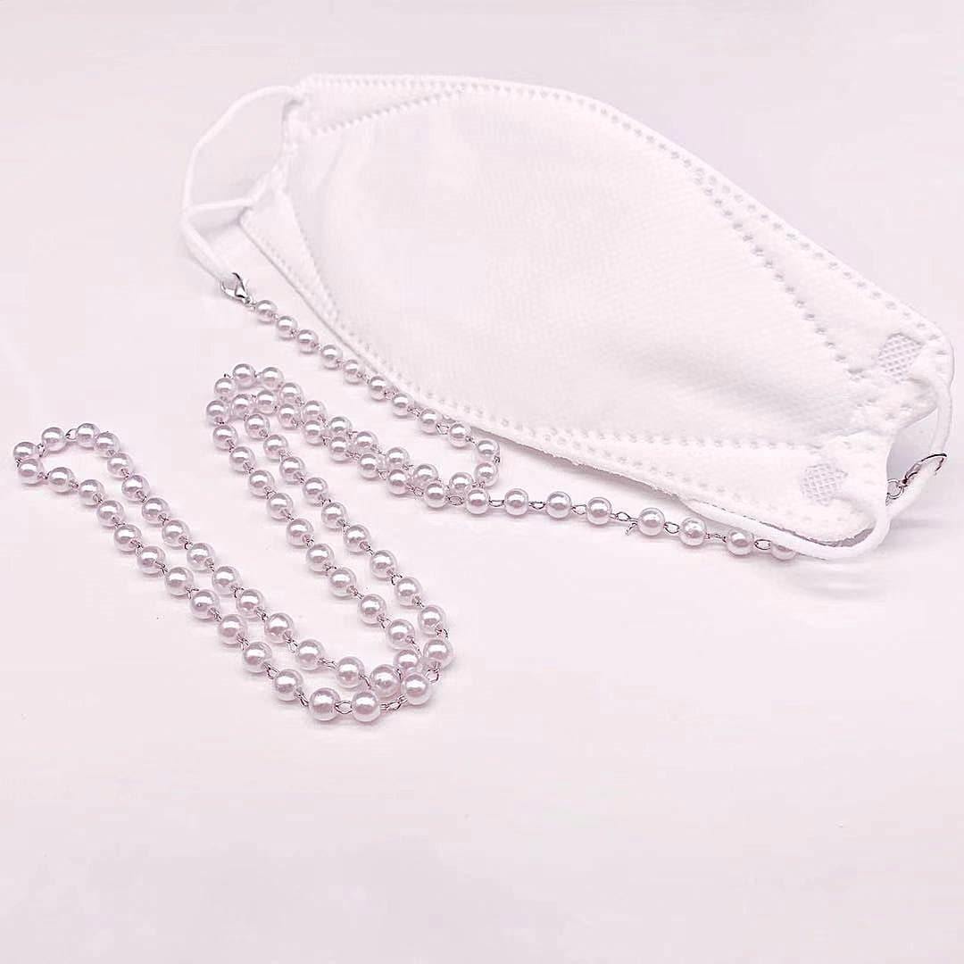 Faux Pearl Eyeglass Chain/ Mask Chain - May - Akuna Pearls