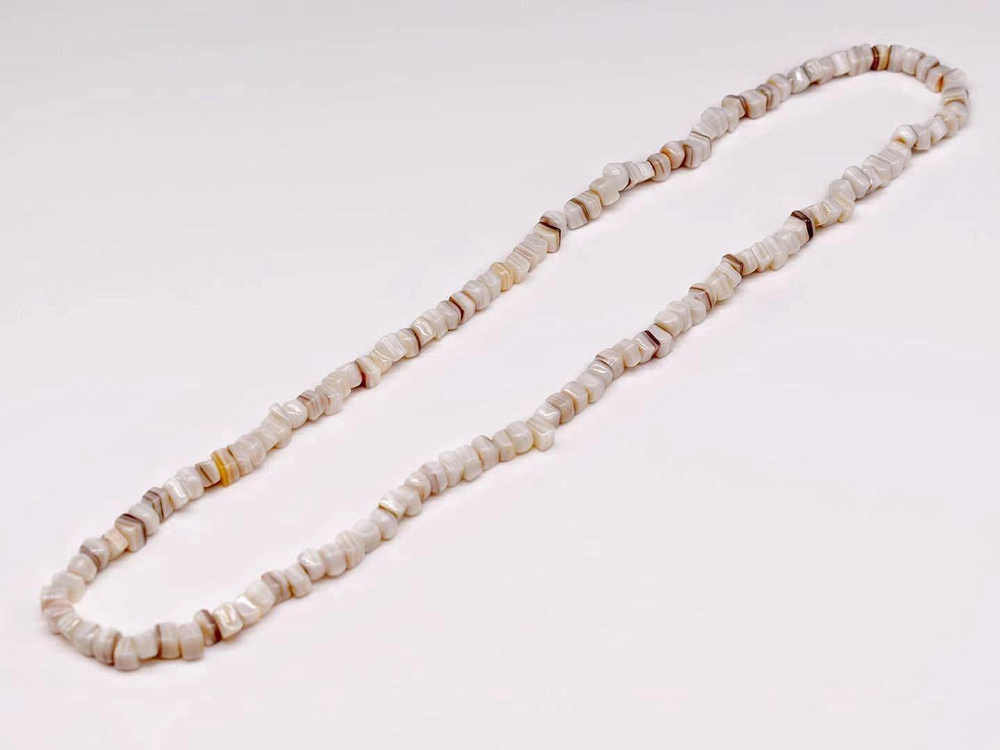 Mother of Pearls Long Necklace - Block - Akuna Pearls