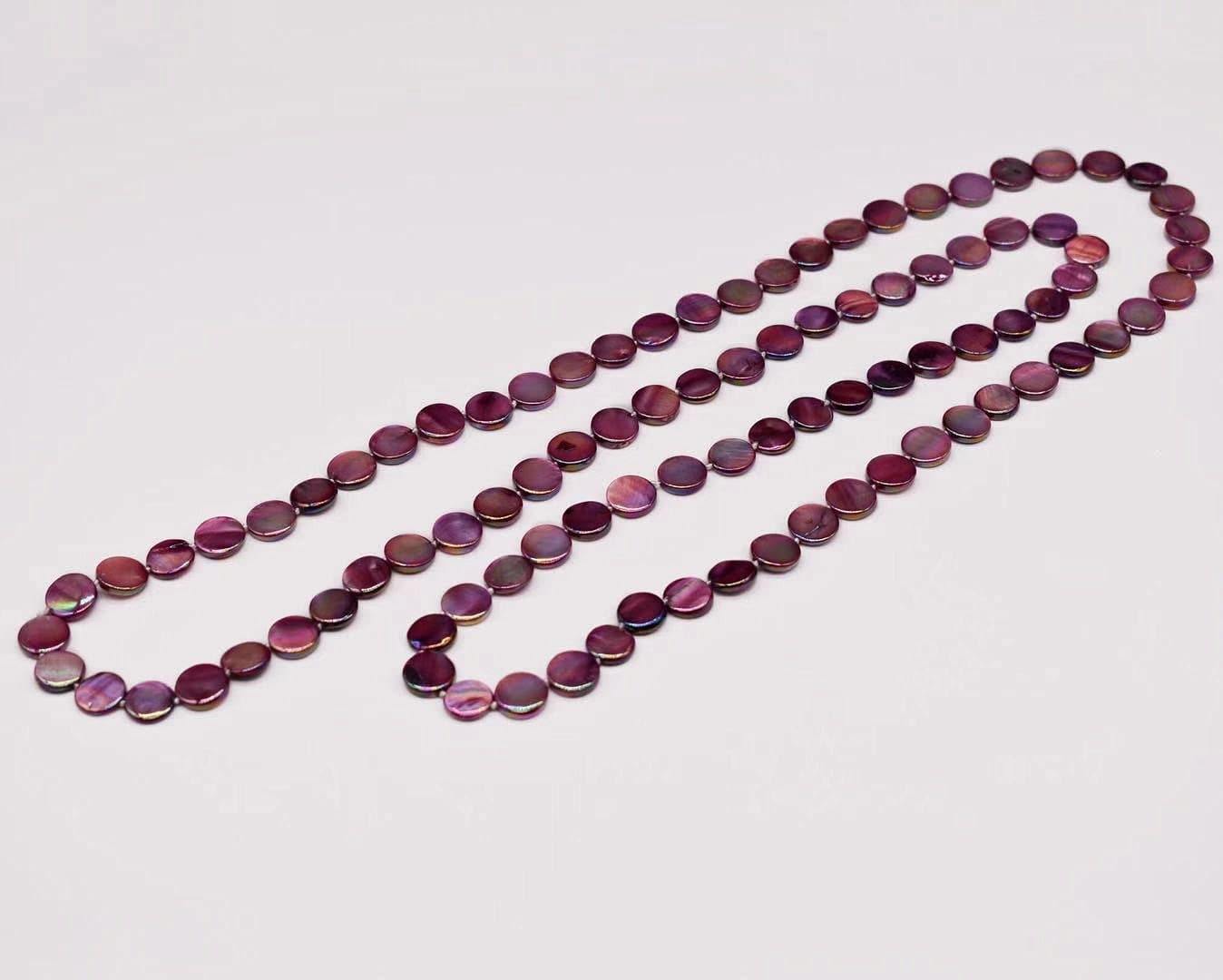 Mother of Pearls Long Necklace - Disc - Akuna Pearls