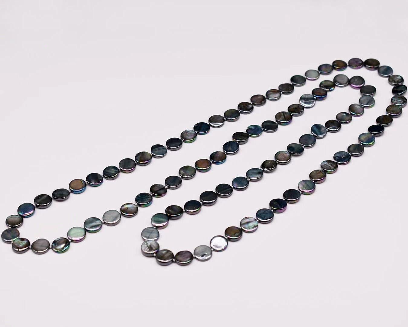 Mother of Pearls Long Necklace - Disc - Akuna Pearls