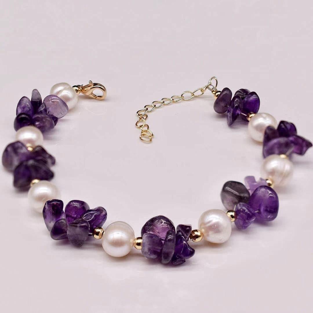 Freshwater Pearl &amp; Gemstone Bracelet - Cristyn - Akuna Pearls