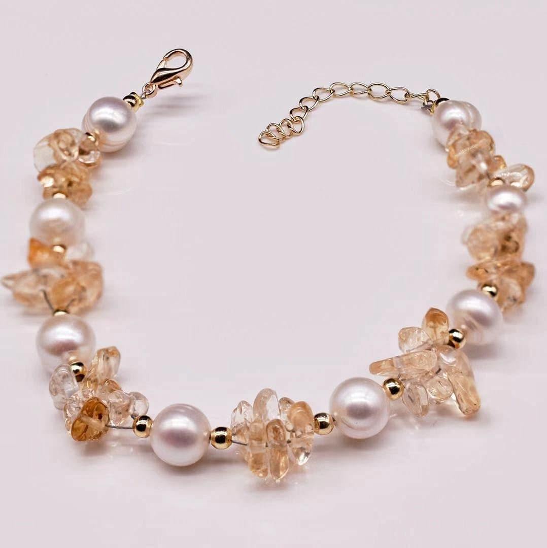 Freshwater Pearl & Gemstone Bracelet - Cristyn - Akuna Pearls