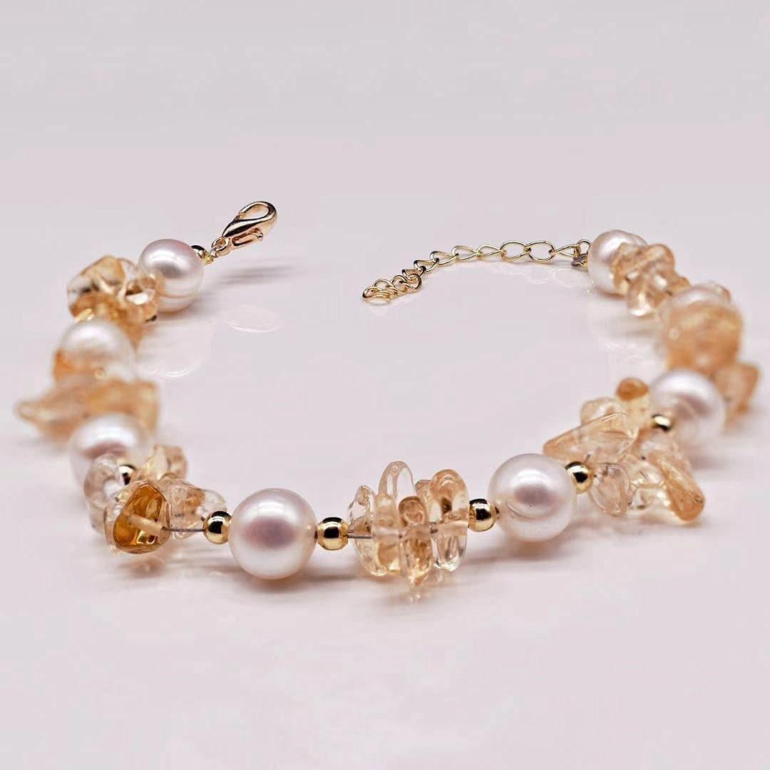 Freshwater Pearl & Gemstone Bracelet - Cristyn - Akuna Pearls