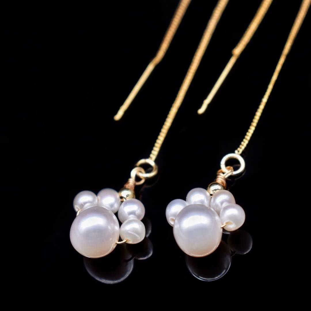 Freshwater Pearl Earrings - Cat Paws - Akuna Pearls