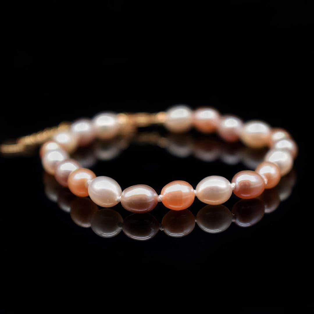 Freshwater Pearl Bracelet - Flamingo - Akuna Pearls