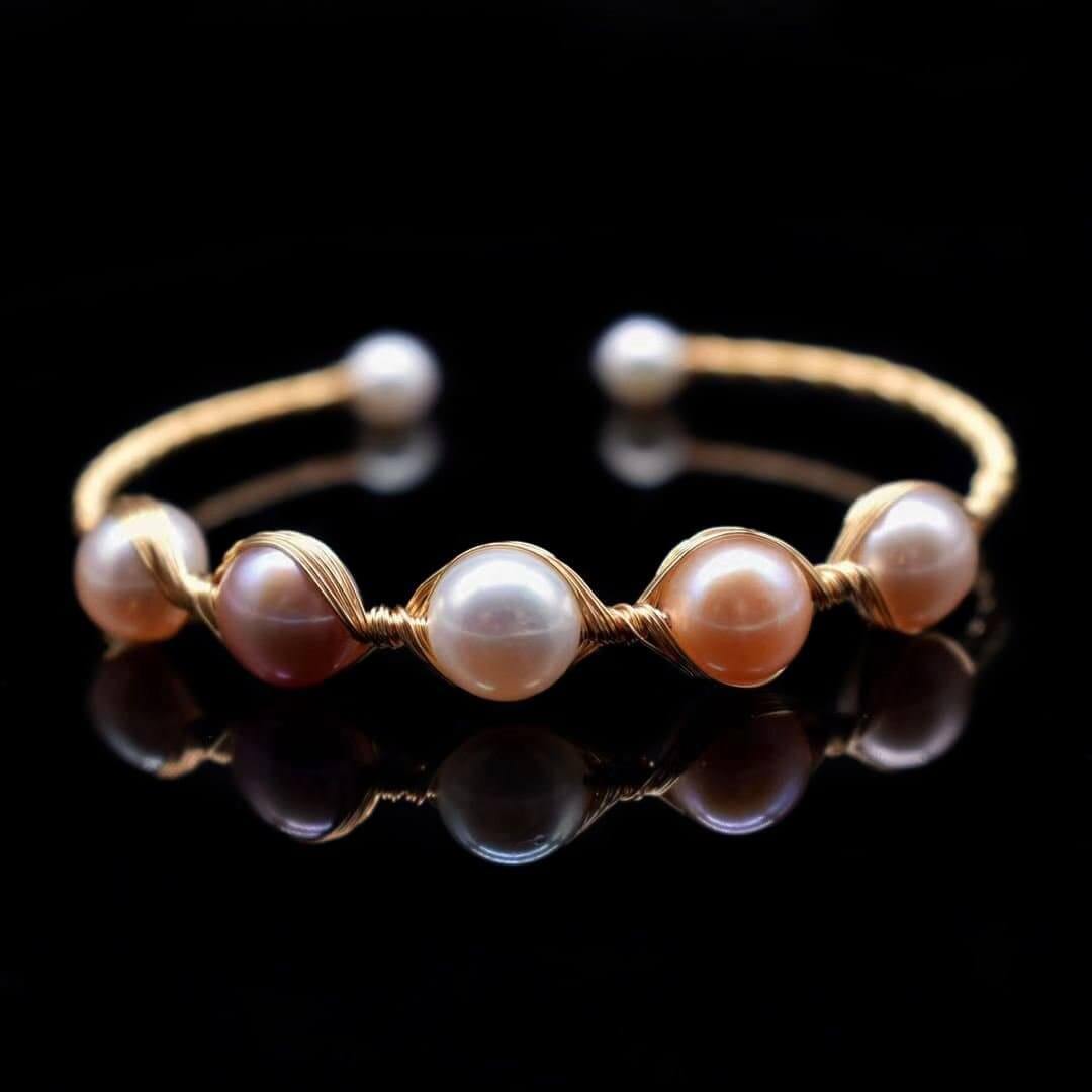 Freshwater Pearl Bangle - Fantasy - Akuna Pearls