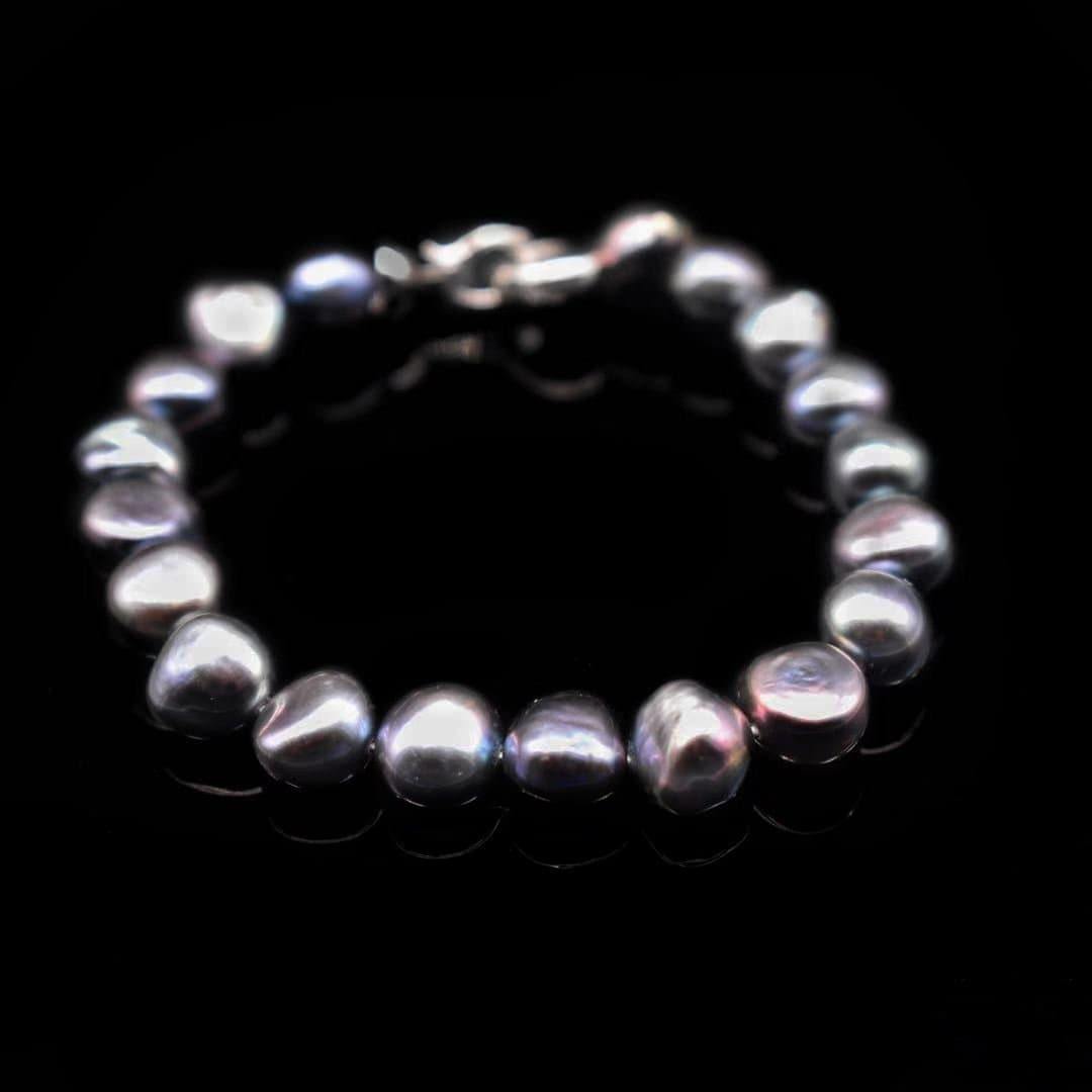 Classic Freshwater Pearl Bracelet Side Flatted - Rama - Akuna Pearls