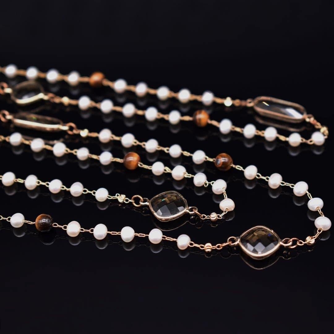 Freshwater Pearl Long Necklace - Taryn - Akuna Pearls