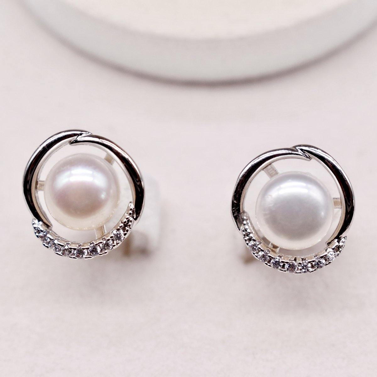 Freshwater Pearl Stud Earrings - Aria - Akuna Pearls