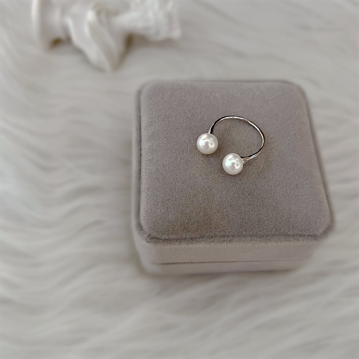 Freshwater Pearl Open Ring - Beatrix - Akuna Pearls