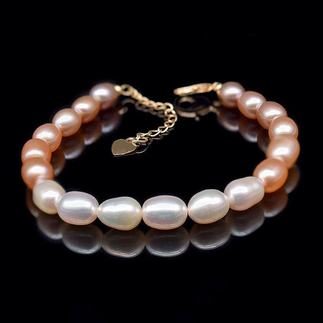 Freshwater Pearl Bracelet - Flamingo - Akuna Pearls