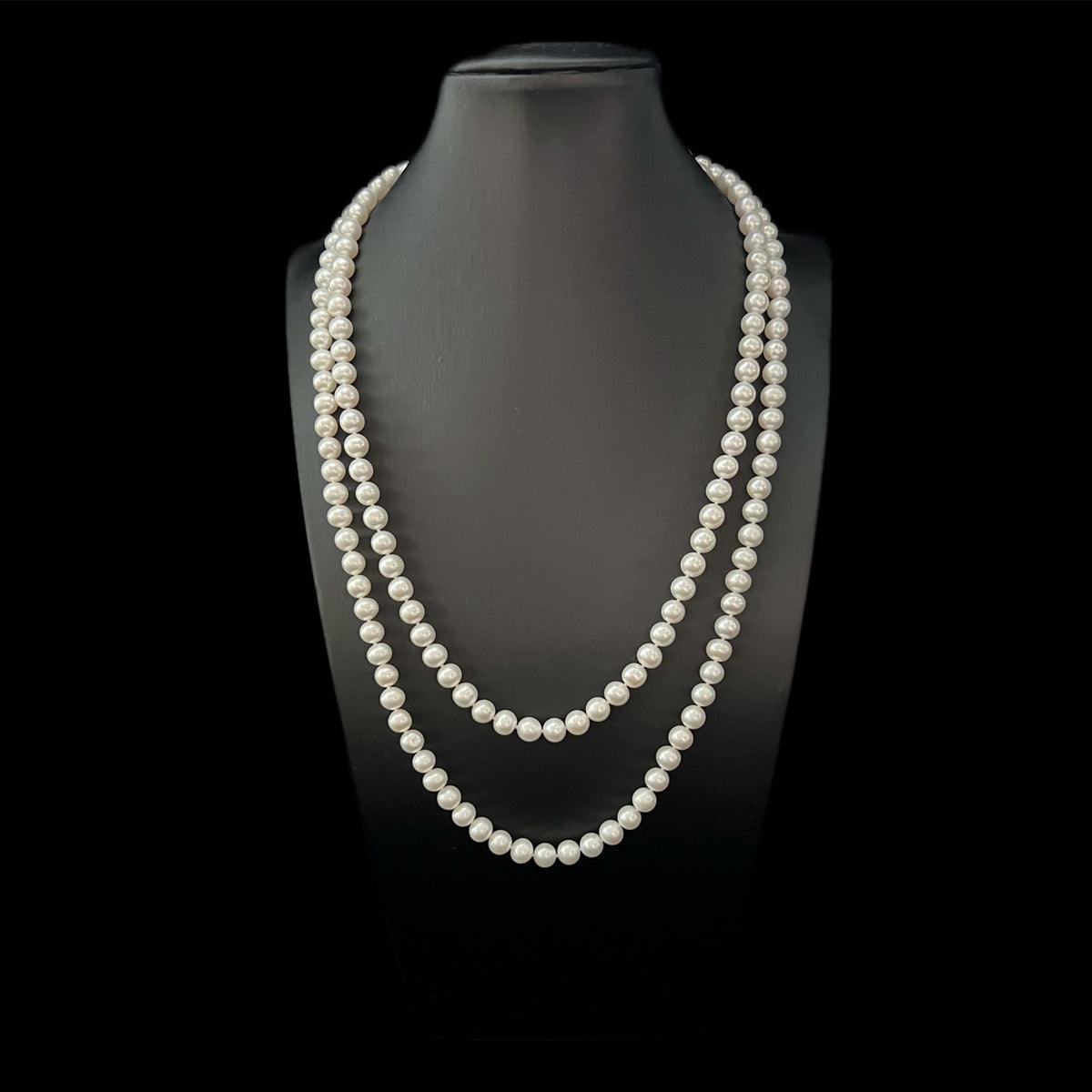 Classic Freshwater Pearl Double-Strand Necklace - Caley - Akuna Pearls