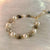 Freshwater Pearl & Gemstone Bracelet - Dune - Akuna Pearls