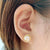 Baroque Pearl Studs - Gold Edge - Akuna Pearls