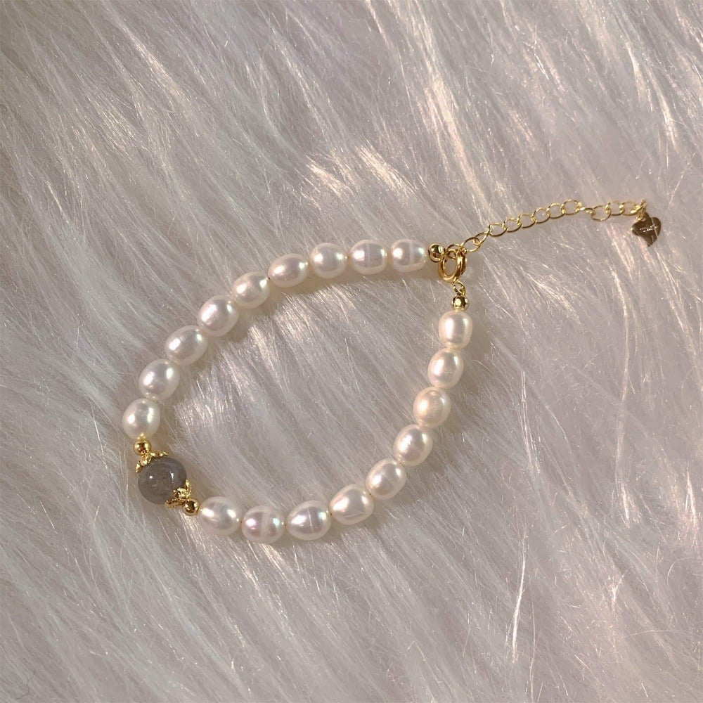 Freshwater Pearl &amp; Gemstone Bracelet - Elijah - Akuna Pearls