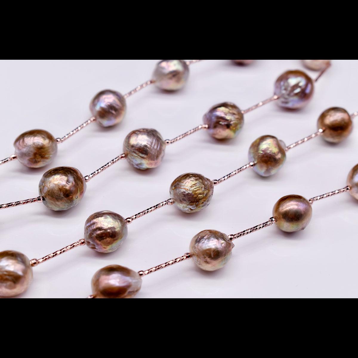 Baroque Pearl Long Necklace - Exquisite - Akuna Pearls