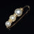 Faux Pearl Fashion Pin - Gold Safety Pin Design - Akuna Pearls