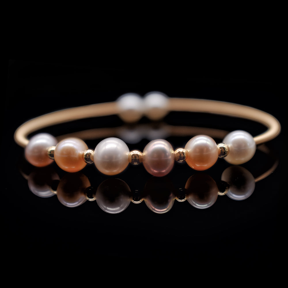 Freshwater Pearl Bangle - Fay - Akuna Pearls