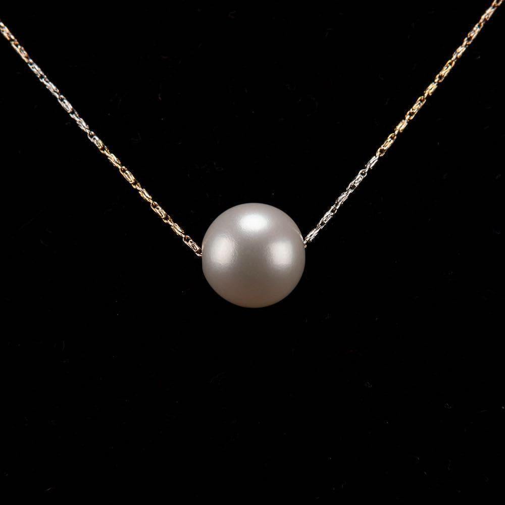 Freshwater Pearl Floating Necklace - Minimalism - Akuna Pearls