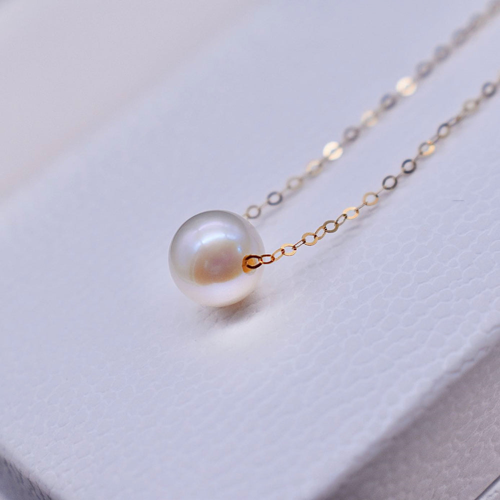 Floating Pearl Necklace in either 14/20 Gold Fill, Sterling Silver, or  14/20 Rose Gold Fill