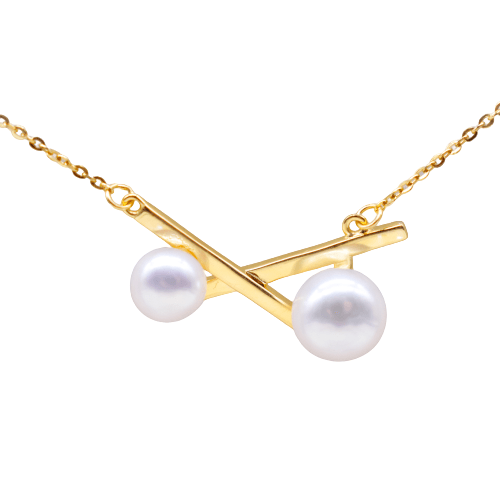 Freshwater Pearl Necklace - Balance Cross - Akuna Pearls