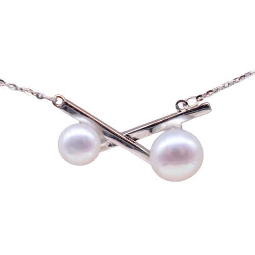 Freshwater Pearl Necklace - Balance Cross - Akuna Pearls