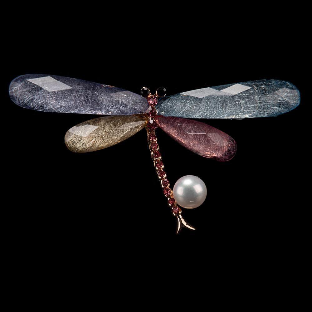 Freshwater Pearl Brooch - Dragonfly - Akuna Pearls