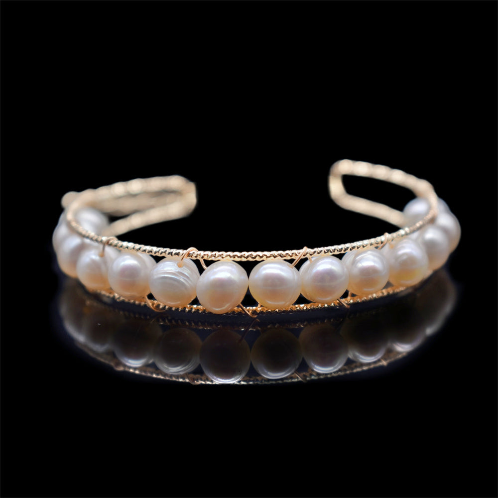 Gemstone Cuff Bangle - Sook - Akuna Pearls