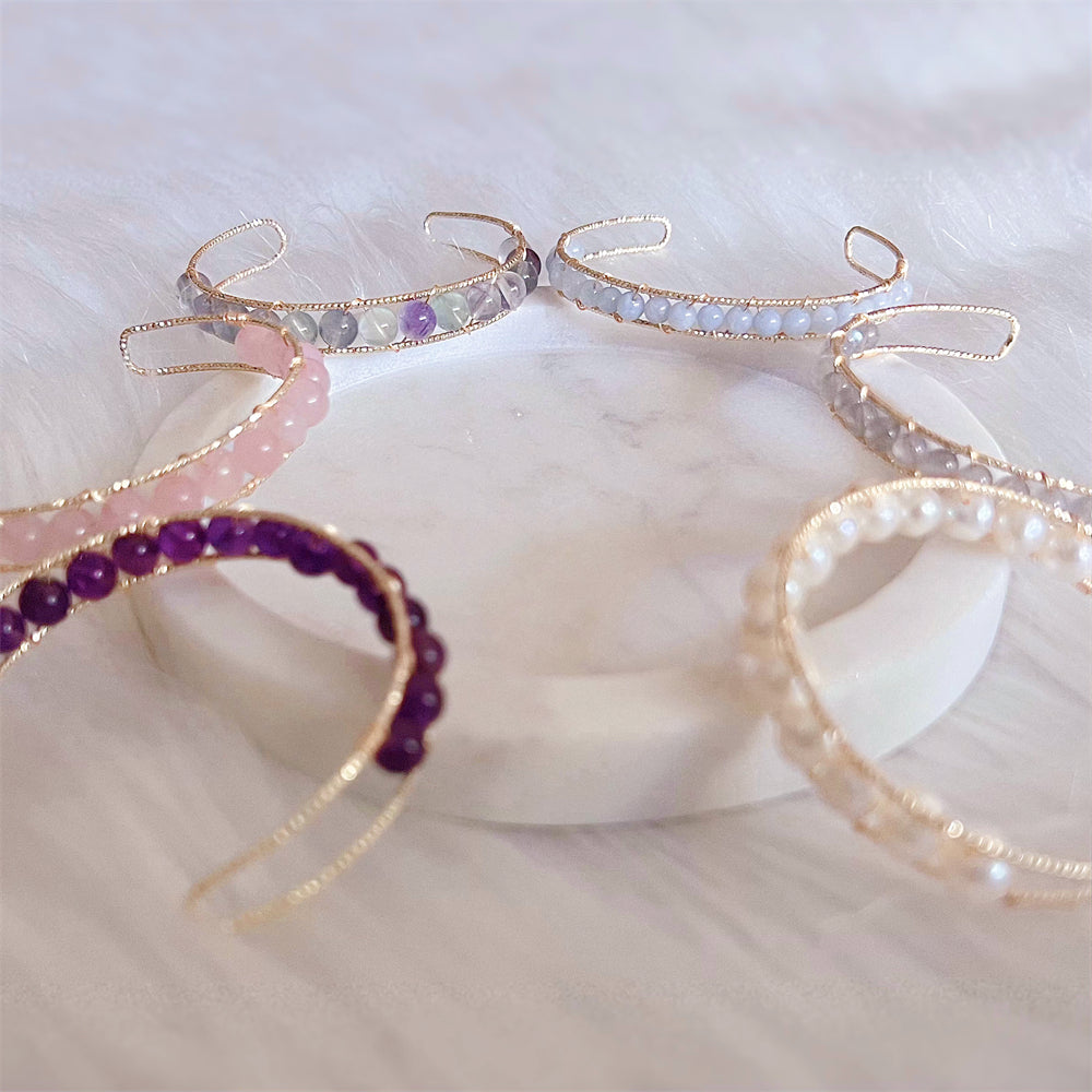 Gemstone Cuff Bangle - Sook - Akuna Pearls