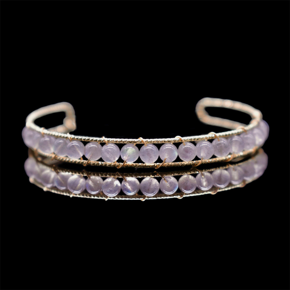 Gemstone Cuff Bangle - Sook - Akuna Pearls