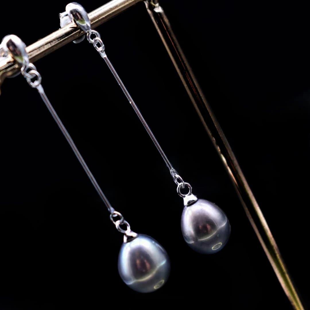 Freshwater Pearl Long Drop Earrings - Helen - Akuna Pearls